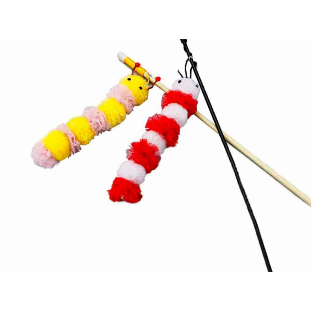 Juguete Varilla Cuncuna de Felpa para Gatos - 45cm
