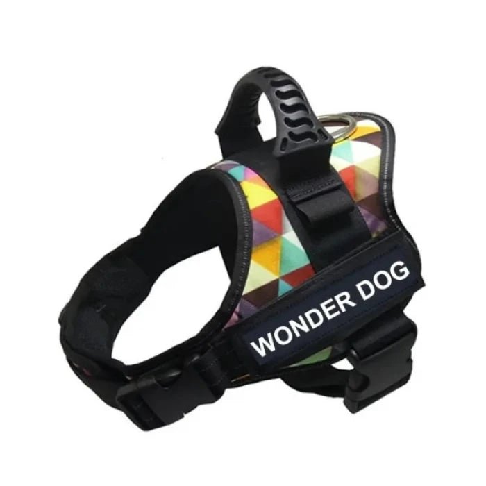Wonder Dog Arnés Triángulos de Colores con Mango para Perros - Pethome