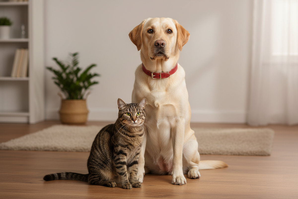 Wonder Dog Eco Cuero - Perro y gato juntos