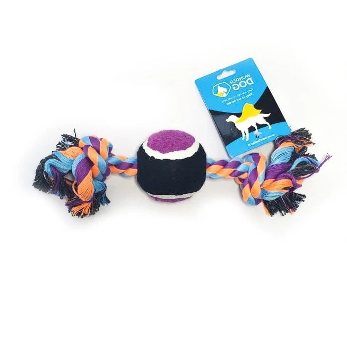 Wonder Dog Juguete De Cuerda De Algodon Y Pelota De Fieltro - imagen 1
