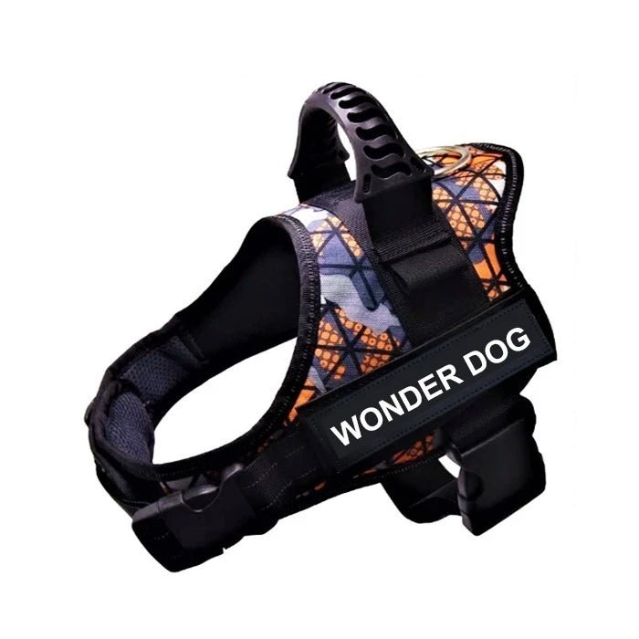 Wonder Dog Pro Arnés Camuflaje Naranja Reflectante para Perros - Pethome