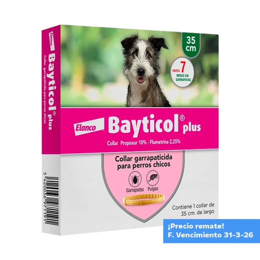 Collar Bayticol Antipulgas y Garrapatas Talla S