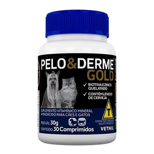 Vetnil Pelo & Derme Gold - 30 comprimidos