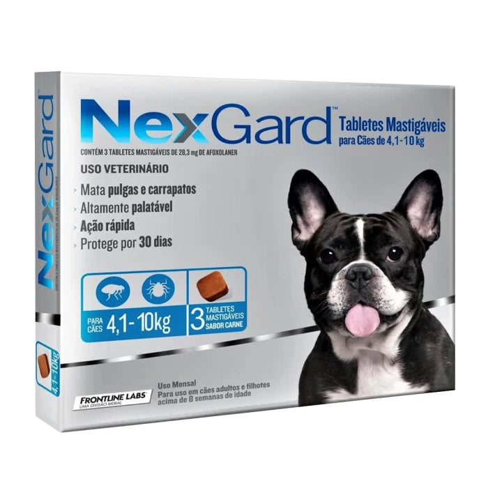 Nexgard Antiparasitario 3 Comprimidos de 4,1 a 10 KG - imagen 1