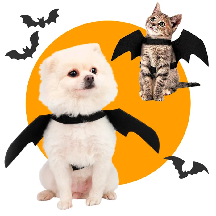 Disfraz Halloween para mascotas alas de murciélago/vampiro