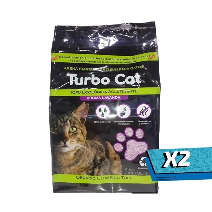 2xTop K9 Turbo Cat Tofu Lavanda 2kg