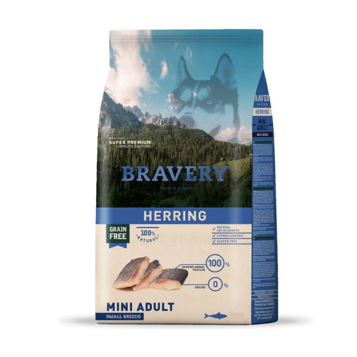 Bravery herring mini adult small breeds 2KG - imagen 1