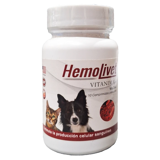 Vitanimal Hemolivet perro/gato x 10 comprimidos