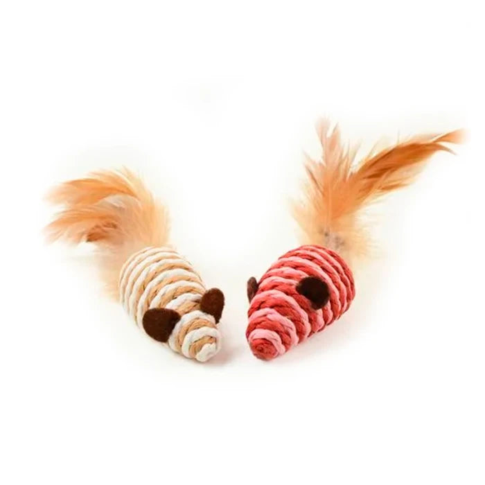 Ratones con Cola Peluda sisal para Gatos - 1 Unidad - imagen 1