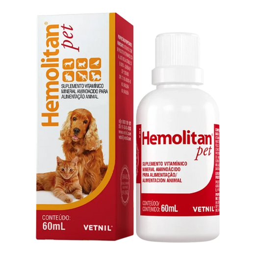 Vetnil Hemolitan pet suplemento para perros, gatos y exóticos - 60 ml
