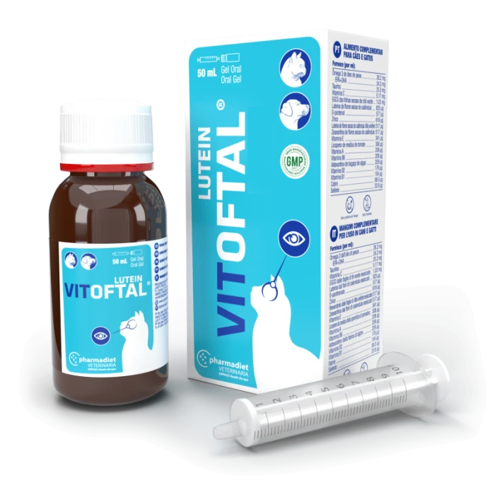 Vitoftal Plus lutein suplemento apoyo ocular perros y gatos 50ml - imagen 1