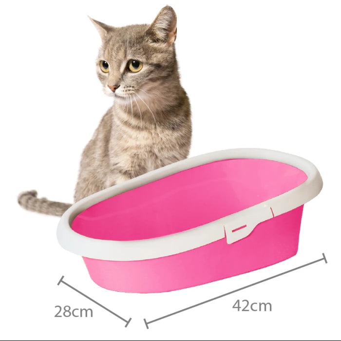 Baño para gatos Minou S (28x42cm) Rosado
