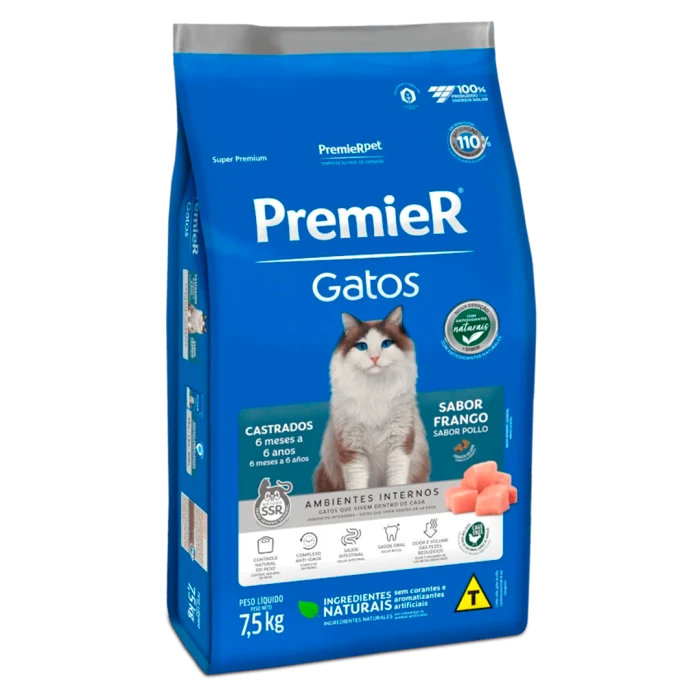 PremieR ambiente interno cat sterilizado pollo 7.5 KG - imagen 1