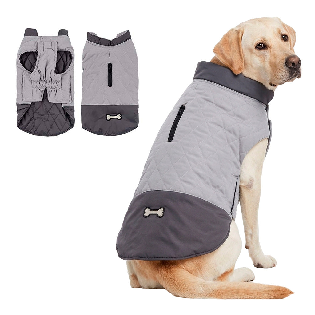Parka Reversible Gris para perros