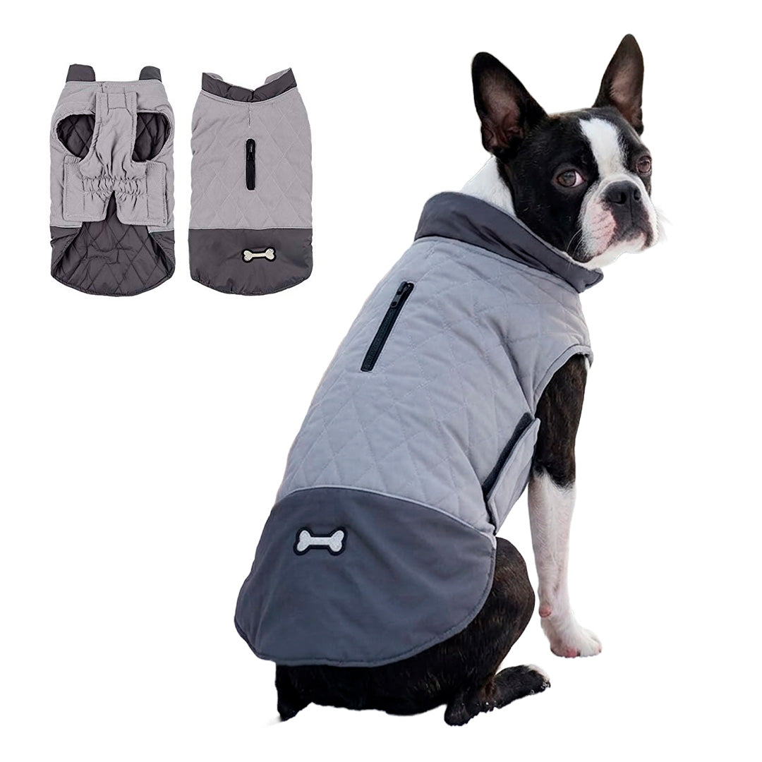 Parka Reversible Gris para perros