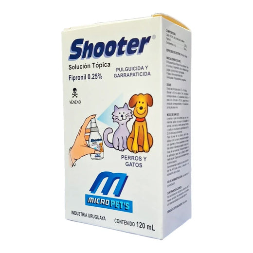 Shooter Spray antiparasitario para perros y gatos 120ML