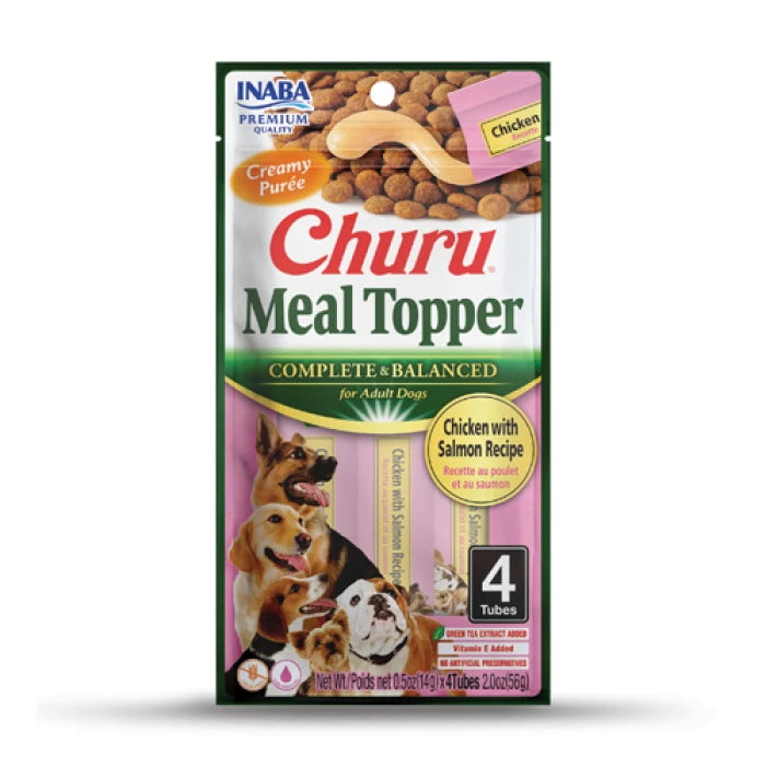 Churu Dog Meal Topper Pollo con Salmón 14gr - 4 tubos