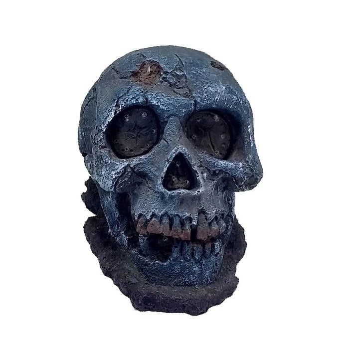 Adorno Para Acuarios Calavera Con Luz Fibra óptica - imagen 1