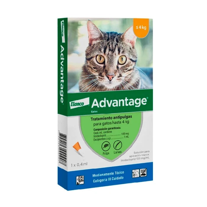 Advantage Pipeta antiparasitaria Externa para Gatos hasta 4 KG - imagen 1