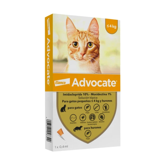 Advocate Pipeta Antipulga Para Gatos Hasta 4 KG - imagen 1