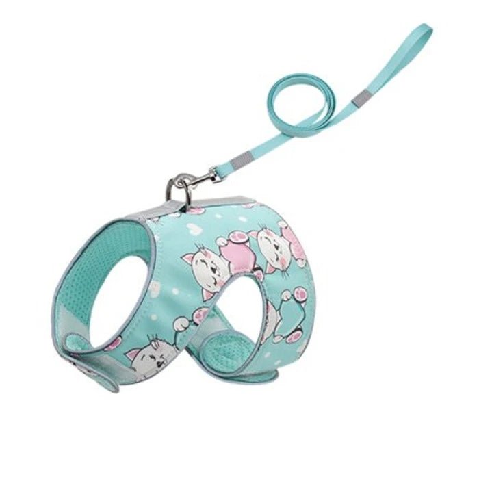 Arnes para Gatos con Correa Verde - Pethome