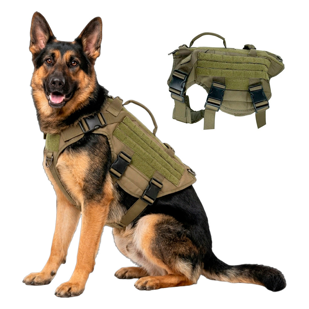 Arnés Táctico Profesional Ajustable para Perros Grandes