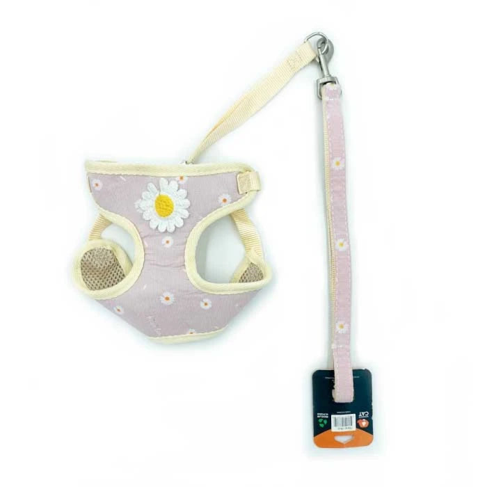 Arnés para Gatos con Diseño Flor y Correa
