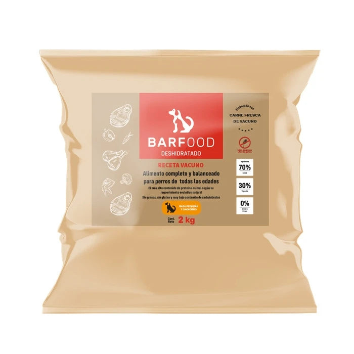 Barfood Alimento Deshidratado de Vacuno para Razas Pequeñas para perros