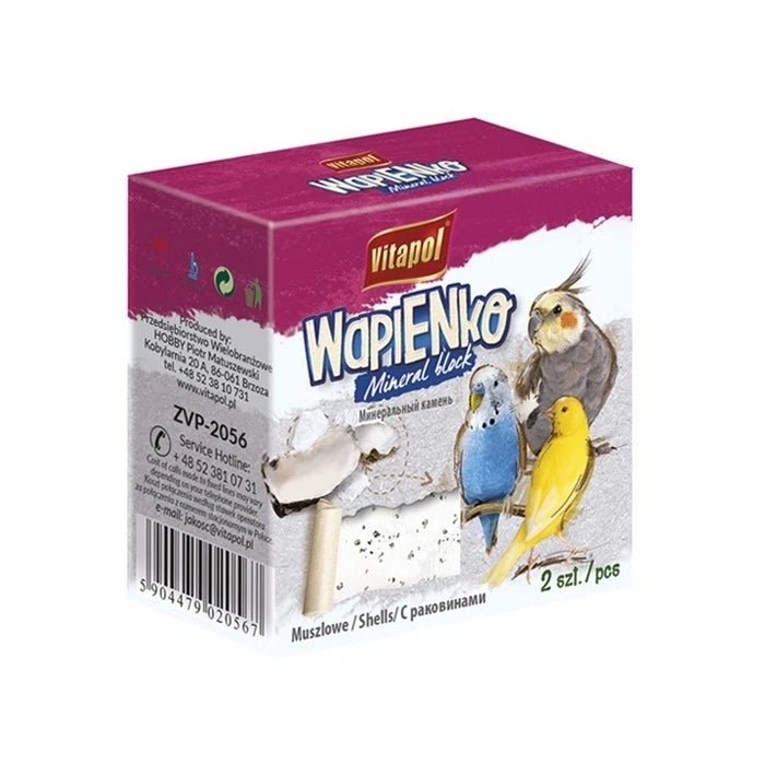 Bloque Mineral Con Conchas Para Aves - Pethome