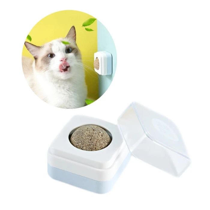 Bola Giratoria de Catnip para Gatos con Adherente a pared - imagen 1