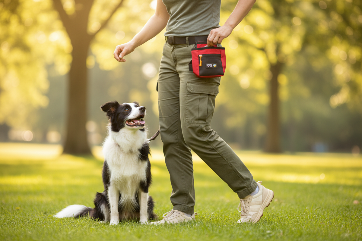 Bolso bocadillos Wonder Dog en entrenamiento