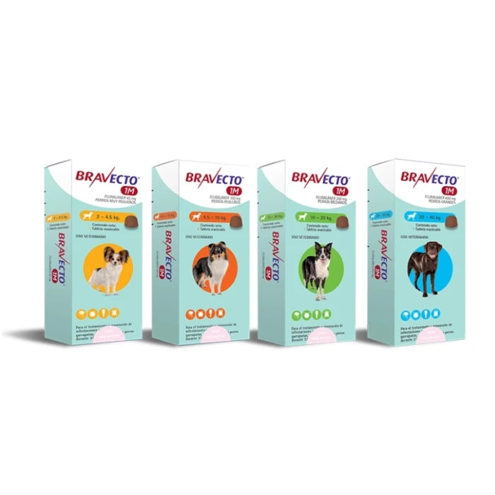 Bravecto 1M - Antiparasitario Externo perros - 1 Comp.
