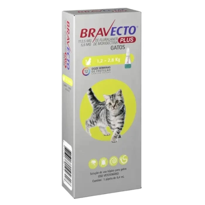 Bravecto Gato Pipeta 1.2 - 2.8 Kg - imagen 1