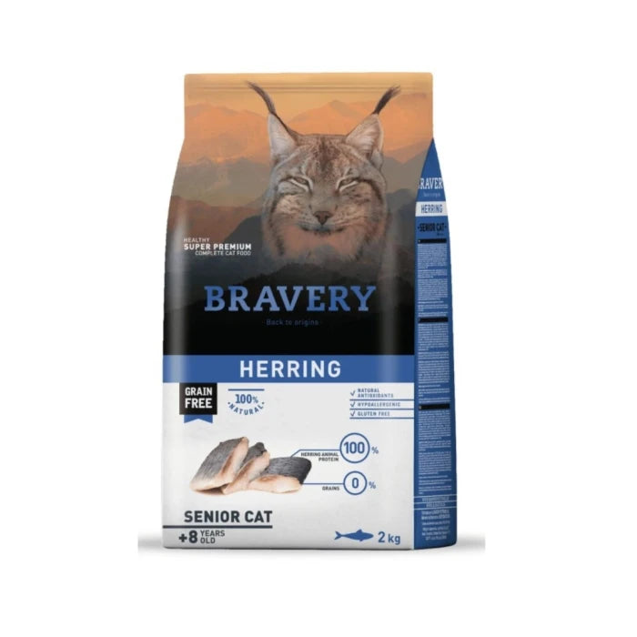 BRAVERY HERRING SENIOR CAT 2 KG