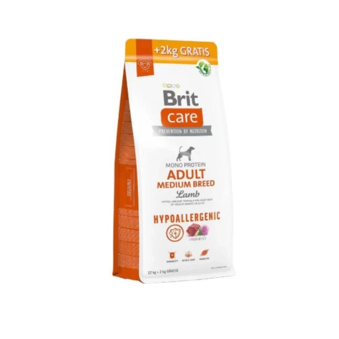 BRIT CARE DOG HYPOALLERGENIC ADULT MEDIUM BREED LAMB 14 K - Pethome