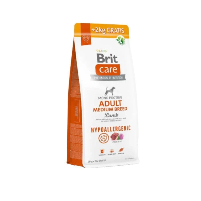 BRIT CARE DOG HYPOALLERGENIC ADULT MEDIUM BREED LAMB 14 K