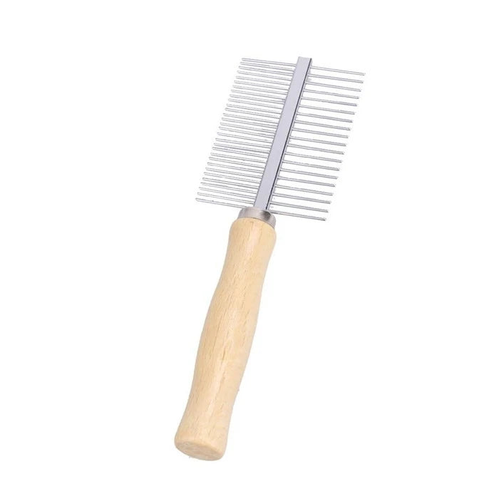 Buddy Pet Peineta Doble Mango de Madera - imagen 1
