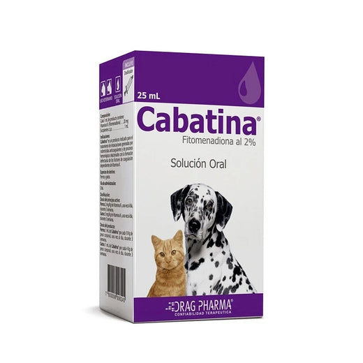 Cabatina 25 ml Solucion Oral Vitamina K para Perros y Gatos