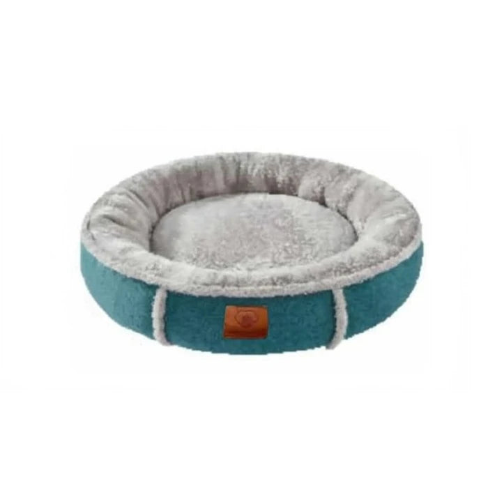 CAMA CIRCULAR PERRO AZUL