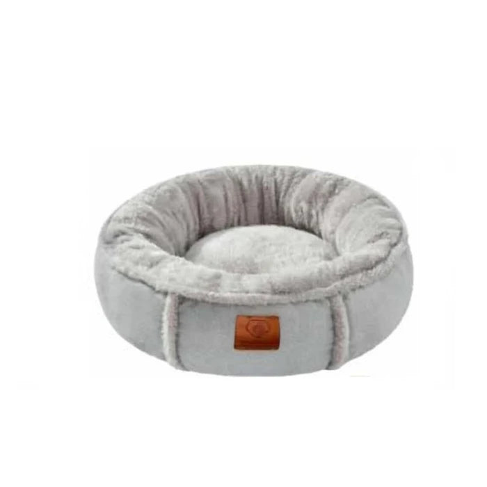 CAMA CIRCULAR PERRO GRIS S