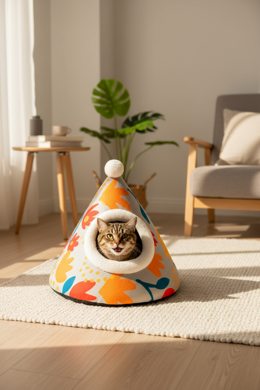 Cama estilo cono para mascotas