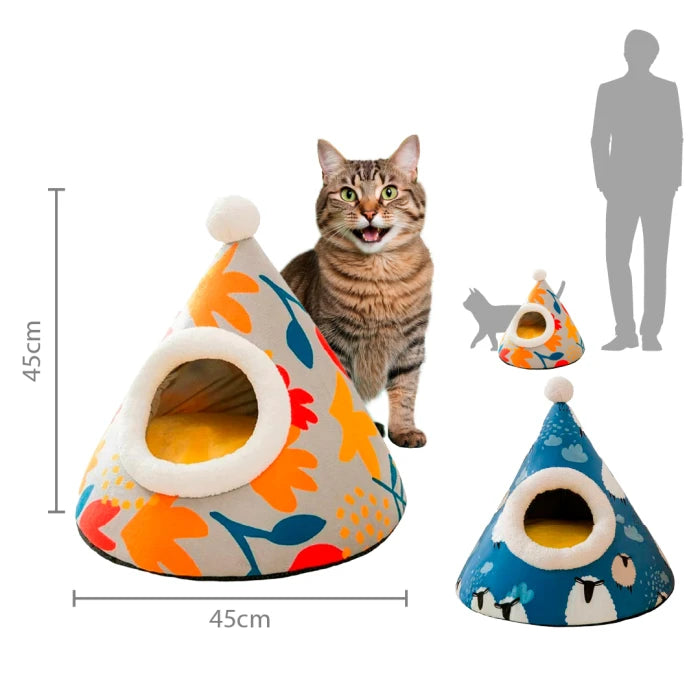 Cama para perros y gatos con Cojín Estilo Cono 45cm