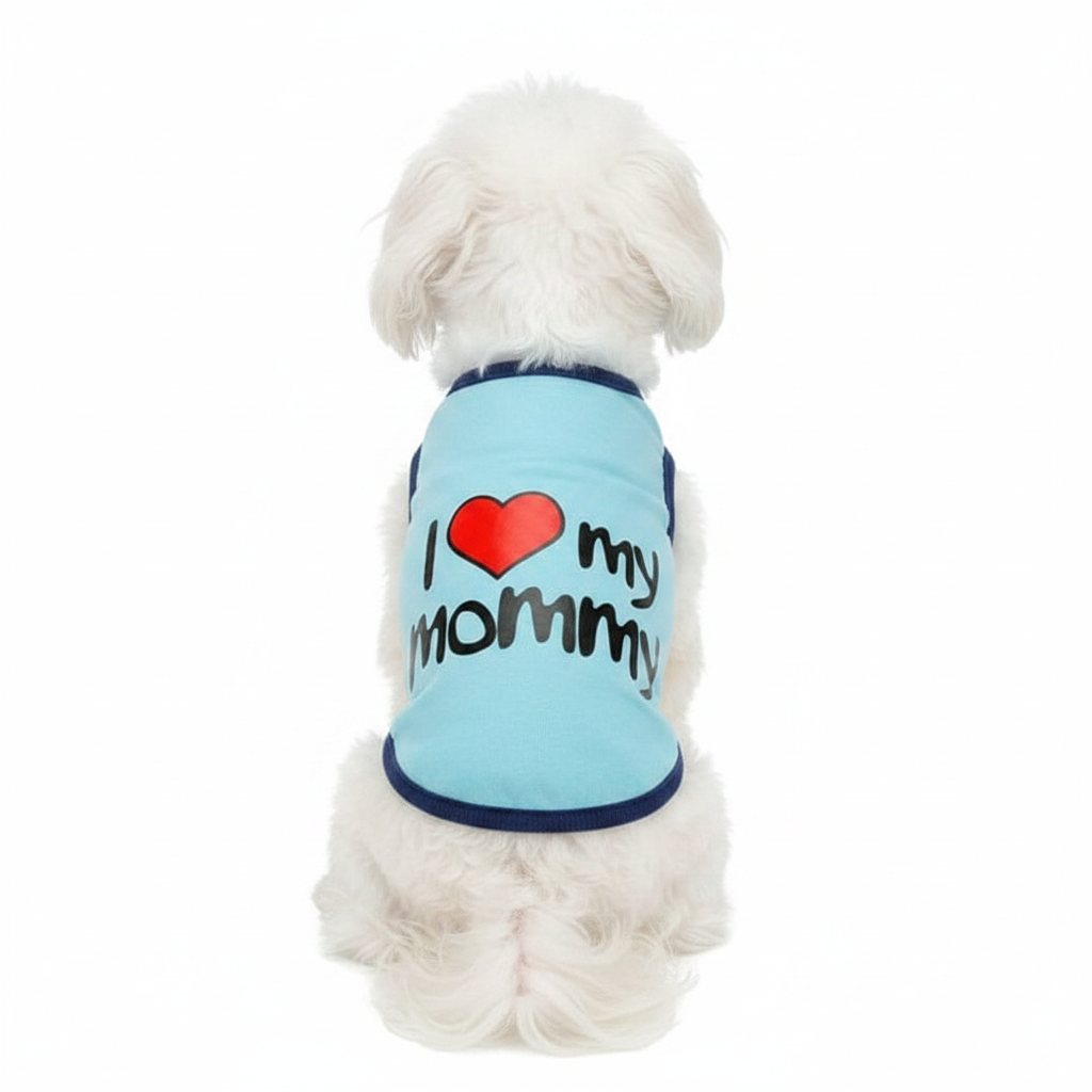Camiseta Celeste - Perro espalda