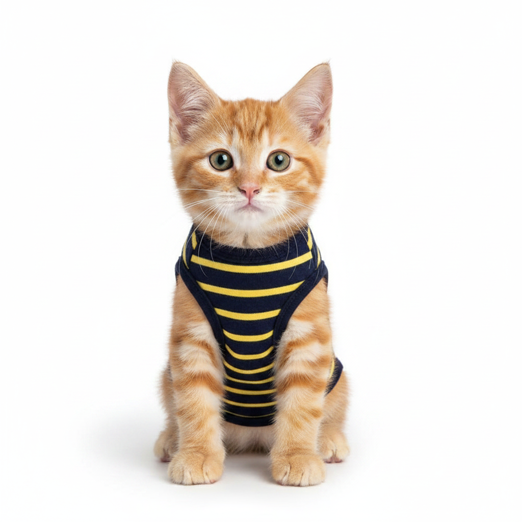 Camiseta Rayas Amarillas - Gato