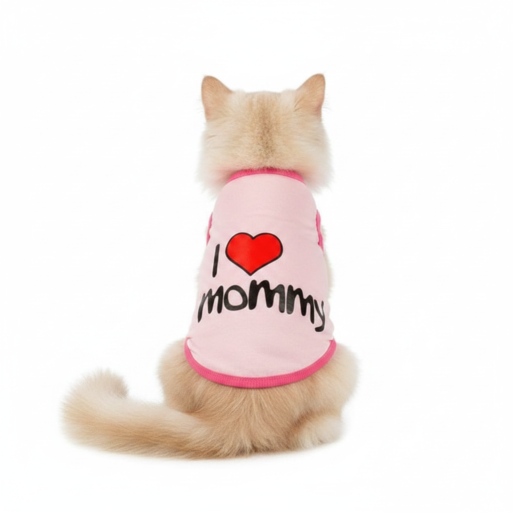 Camiseta Rosa - Gato espalda
