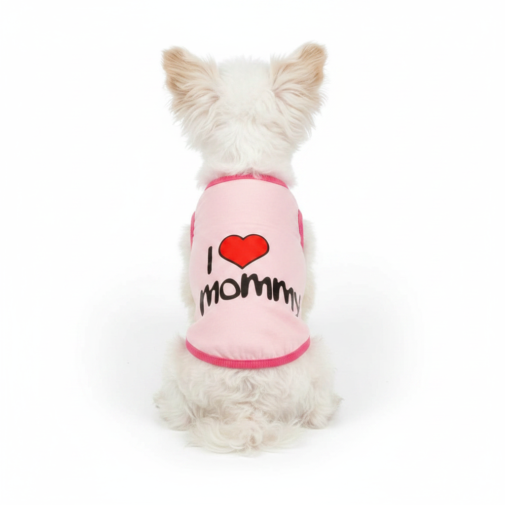Camiseta Rosa - Perro espalda