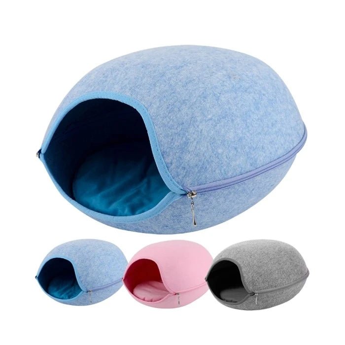 Casa de Fieltro para gatos Modelo Suit Rojo base - Pethome