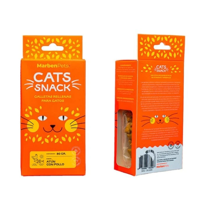 Cats Snack Galletas Rellenas con Atún y Pollo 80GR - imagen 1