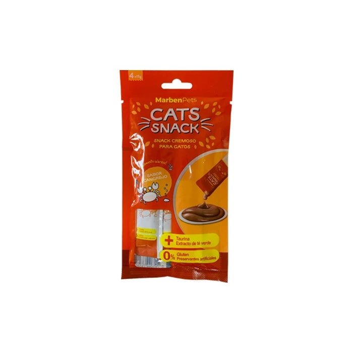 Cats Snack Tubito Cremoso Sabor Cangrejo - Pethome
