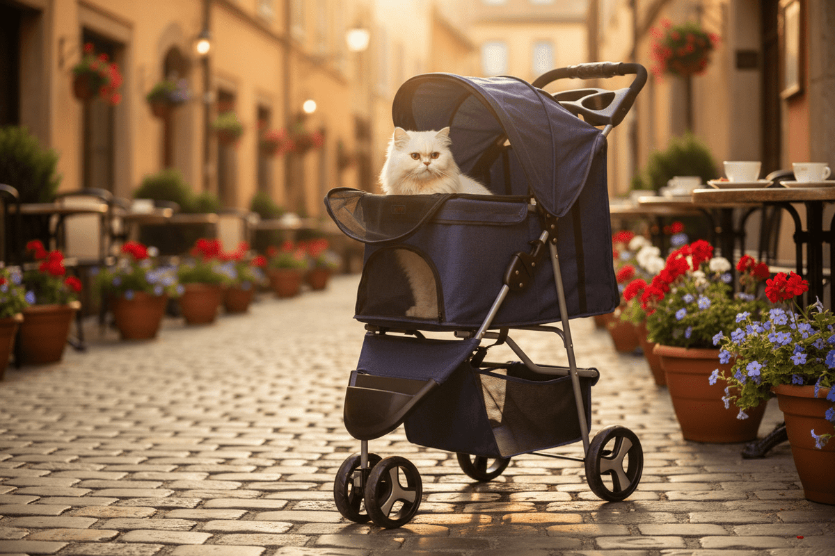 Coche para mascotas 3 ruedas - Pethome